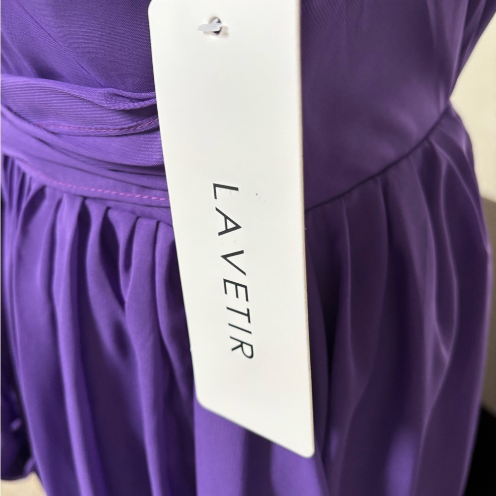 NWT! Elegant Halter Purple Evening/Bridesmaid Gown - Picture 4 of 10